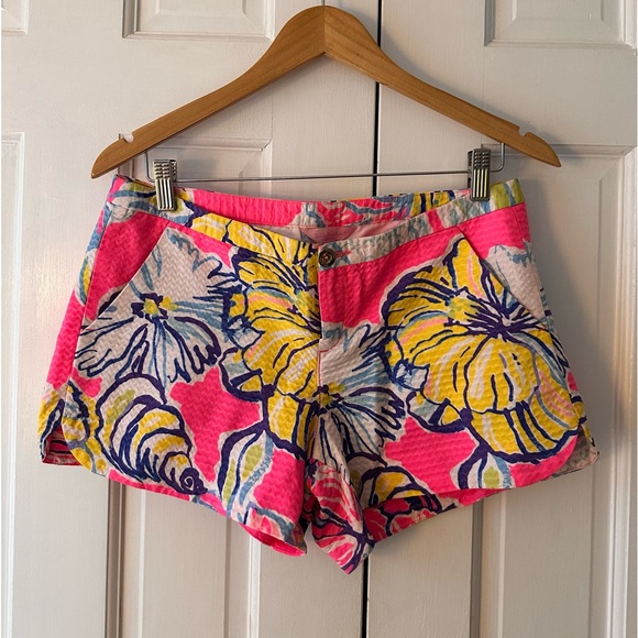 Lilly Pulitzer Adie Shorts Royal Swept Tides - Size 4 - Picture 4 of 6